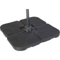 Garden Must Haves Royce 100kg Plastic Covered Concrete 4 Part Base, Black