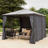 Garden Must Haves Norfolk Collection Runcton 3x3.6m Polycarbonate Gazebo - Anthracite, Grey