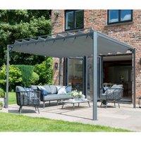 Garden Must Haves Norfolk Collection Pandora 3x3m Leaf Gazebo Pergola - Grey, Grey