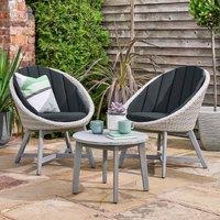 Norfolk Leisure Norfolk Collection Chedworth Curved Bistro Set - Grey, Grey