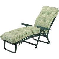Glendale Deluxe Cotswold Stripe Sunbed - Green, Green