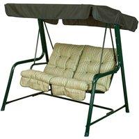 Glendale Cotswold Stripe Vienna 2 Seater Hammock Swing Seat - Green