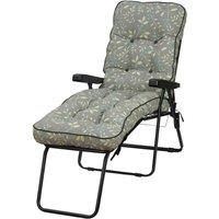 Glendale Deluxe Country Teal Lounger Chair - Grey, Grey