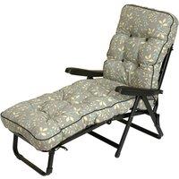 Glendale Deluxe Country Teal Sunbed - Grey, Grey
