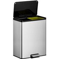 EKO Essential Recycler Bin 20+20L, Silver