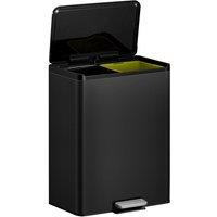 EKO Ecocasa III Recycling Bin 20+20L - Matte Black, Black