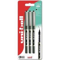 Uni-Ball UB-157 Eye Rollerball 3 Pack - Black, Black