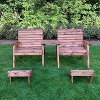 Charles Taylor Grand Twin Straight with Footstools, Brown