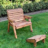 Charles Taylor Grand Chair with Footstool, Brown