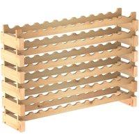 HOMCOM Wooden 72 Bottle 6-Tier Shelf Wine Rack, Brown