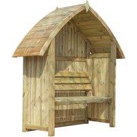 Mercia Arch Top Arbour Seat, Brown