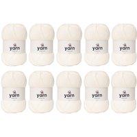 Korbond White Double Knit Yarn Bulk Pack Bundle - 10 x 100g