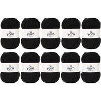 Korbond Black Double Knit Yarn Bulk Pack Bundle - 10 x 100g