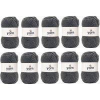 Korbond Grey Double Knit Yarn Bulk Pack Bundle - 10 x 100g