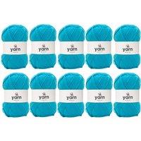 Korbond Turquoise Double Knit Yarn Bulk Pack Bundle - 10 x 100g