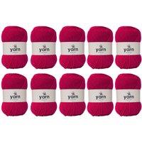 Korbond Bright Pink Double Knit Yarn Bulk Pack Bundle - 10 x 100g