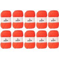 Korbond Bright Coral Double Knit Yarn Bulk Pack Bundle - 10 x 100g