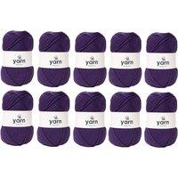 Korbond Purple Double Knit Yarn Bulk Pack Bundle - 10 x 100g