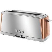 Russell Hobbs 24310 Luna 1420W 2 Slice Toaster - Silver and Copper, Silver