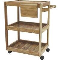Tramontina Teak Wood Serving Trolley, Brown