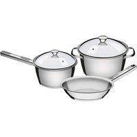 Tramontina 3-Piece Allegra Cookware Set, Silver