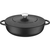 Tramontina Trento 28cm Shallow Casserole Dish - Cast Iron, Black