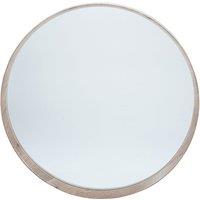 Pacific Natural Wood Veneer Round Wall Mirror, Brown