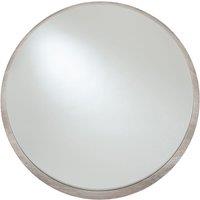 Pacific Grey Oak Wood Veneer Round Wall Mirror, Grey