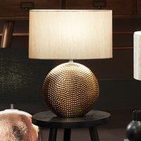 Bronze Dot Textured Ceramic Table Lamp, Brown