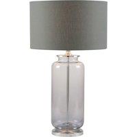 Grey Ombre Glass Table Lamp, Grey
