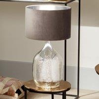 Mercurial Glass Dual Light Table Lamp, Grey