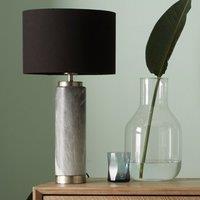 Grey Marble Effect Tall Ceramic Table Lamp, Grey
