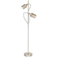 Antique Brass Metal Task Floor Lamp, Gold
