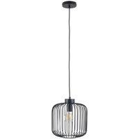 Matt Black Metal Wire Pendant, Black