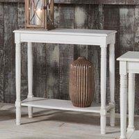 Elizabeth White Pine Wood Oblong Console K/D, White