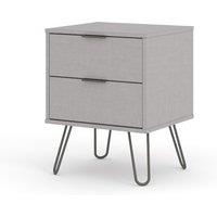 Core Products Augusta 2 Drawer Bedside Cabinet Grey, Grey