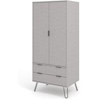 Core Products Augusta 2 Door 2 Drawer Wardrobe Grey, Grey
