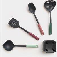 Brabantia Kitchen Utensils Set plus Stand TASTY+ - Mixed, Black