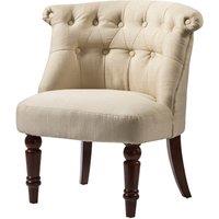 Arnold Fabric Accent Chairs Pair Beige, Cream