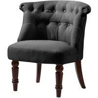 Arnold Fabric Accent Chairs Pair Black, Black
