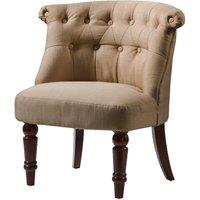 Arnold Fabric Accent Chairs Pair Light Brown, Brown