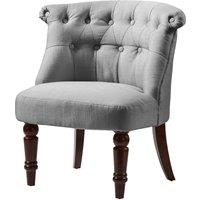 Arnold Fabric Accent Chairs Pair Grey, Grey