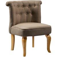 Penryn Fabric Accent Chairs Pair Light Brown