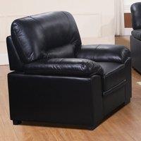 Ripley Faux Leather Armchair Black