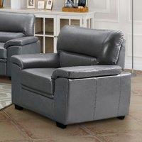 Ripley Faux Leather Armchair Grey, Grey