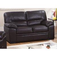Ripley Faux Leather 2 Seater Sofa Brown, Brown
