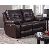 Ryde Faux Leather Electric Reclining 2 Seater Sofa Brown, Brown