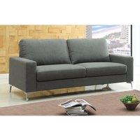 Selsey 3 Seater Fabric Sofa Grey