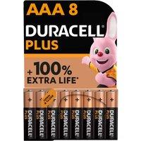 Duracell Plus AAA Batteries - 8 Pack, Black