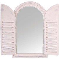 Esschert Design Shutter Mirror - White, White